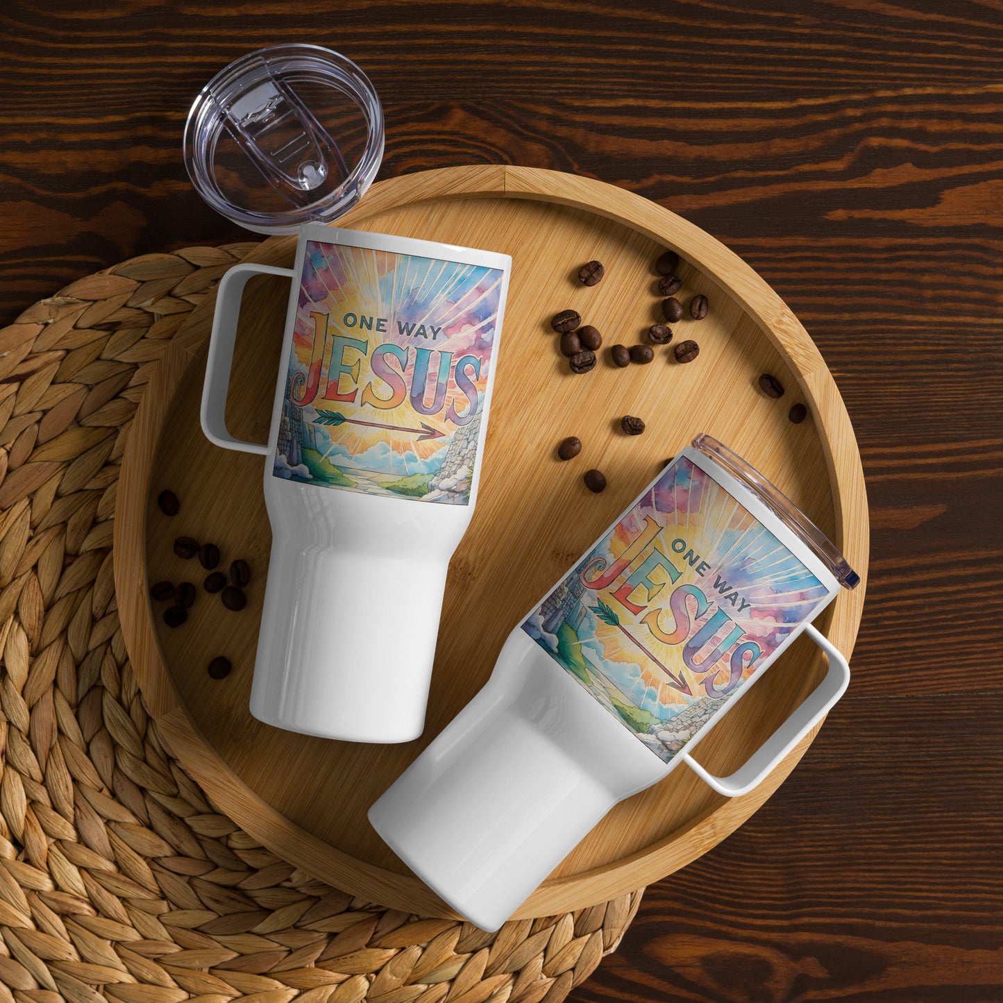 Travel mug with a handle Women Version 11