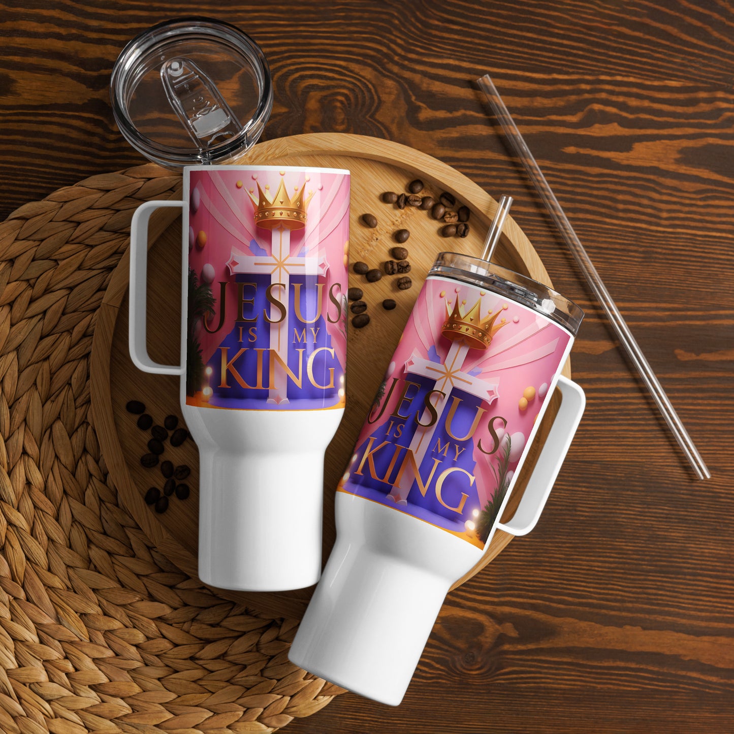 Travel mug with a handle Women Version 2